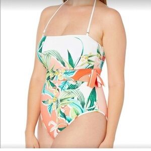 NWT Trina Turk Costa De Prata Reversible One-Piece Swimsuit with Side Tie